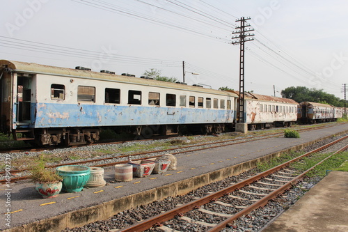 Lonely train in Thailand