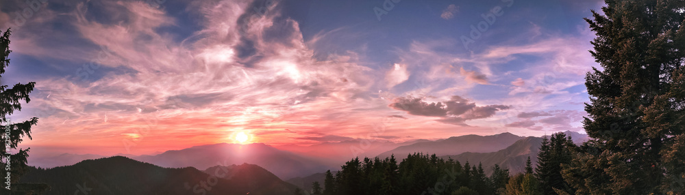 Coucher de soleil au Mercantour