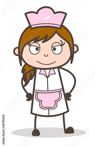 Very Cunning Waitress Character Vector