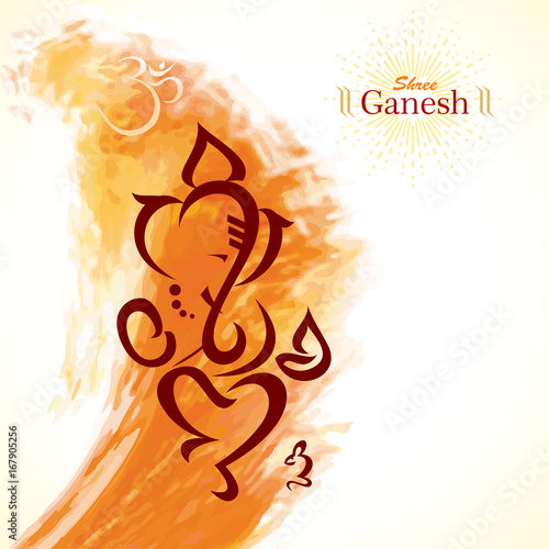 Figure of lord Ganesh over a grungy background
