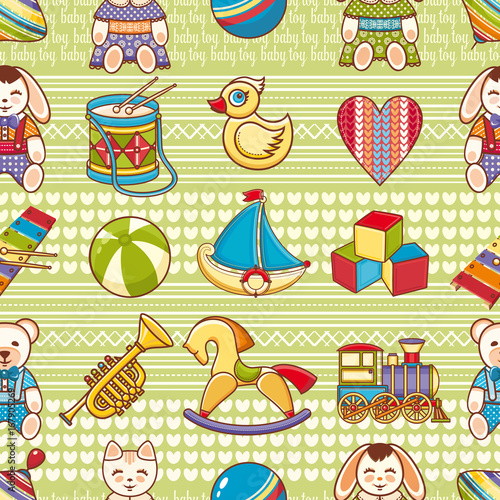 Child toy seamless pattern. Design element