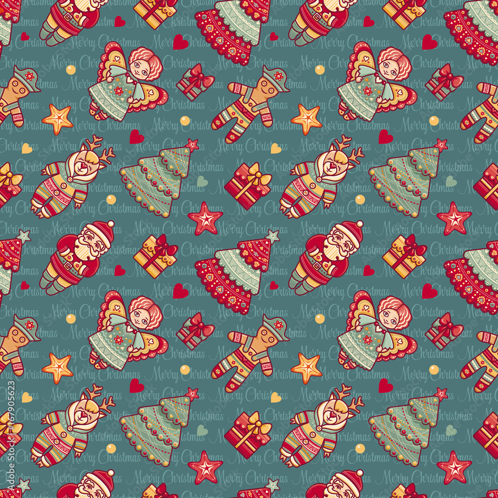 Seamless pattern. Christmas style. Seamless pattern. Christmas style.