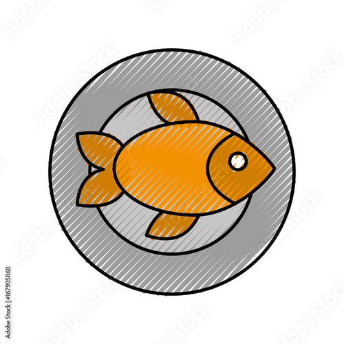 delicious fish isolated icon vector illustration design