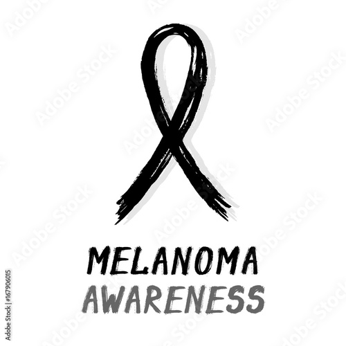 Symbolic ribbon - black - melanoma awareness
