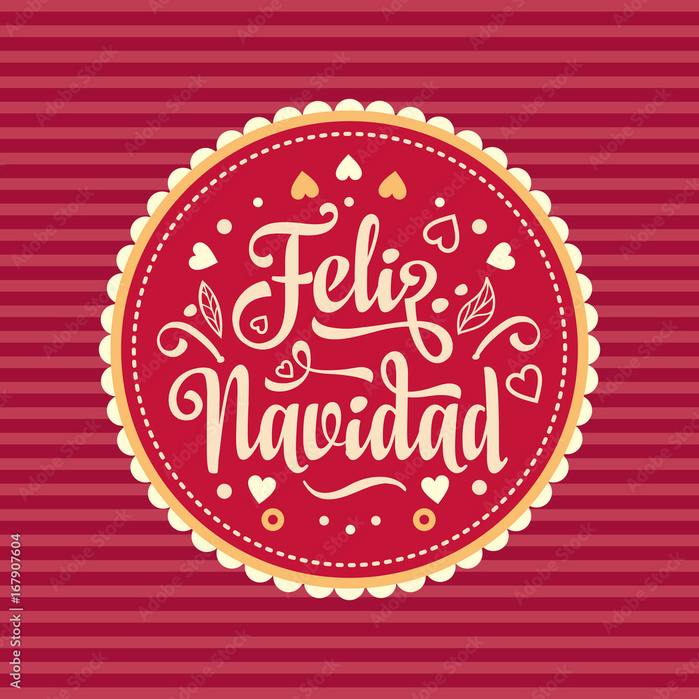 Feliz navidad. Xmas card. Spanish language Feliz navidad. Xmas card. Spanish language
