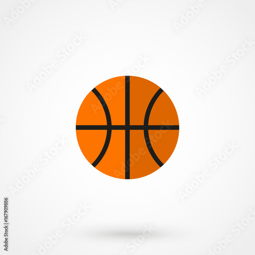 Basketball ball icon, vector illustration flat style design isolated on white. Colorful graphics © goodzone95