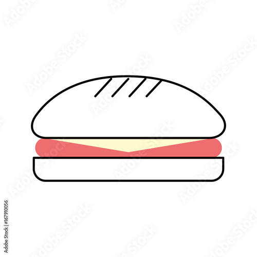 delicious burger isolated icon vector illustration design
