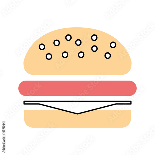 delicious burger isolated icon vector illustration design