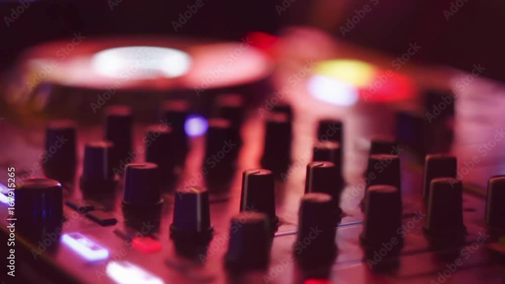 Dj mixer in night club Dj mixer in night club