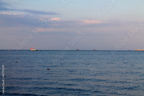 Sunset time on the beach