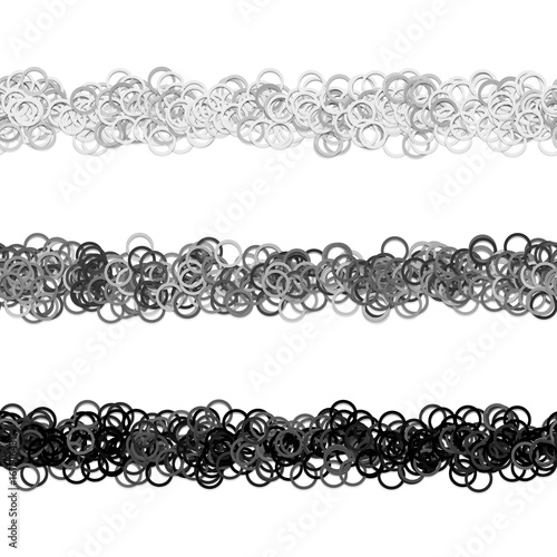 Random circle pattern line text separator design set from rings - vector graphic elements