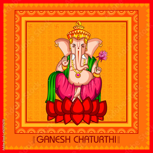  Lord Ganapati for Happy Ganesh Chaturthi festival background