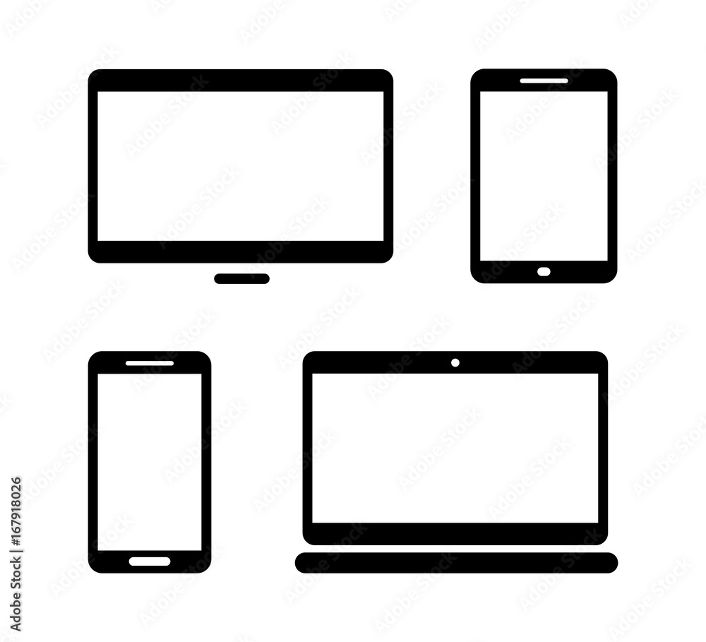Electronic gadget icons isolated on white background set. Vector technology illustration Electronic gadget icons isolated on white background set. Vector technology illustration