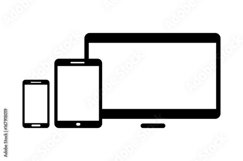Electronic gadget icons set. Vector technology illustration