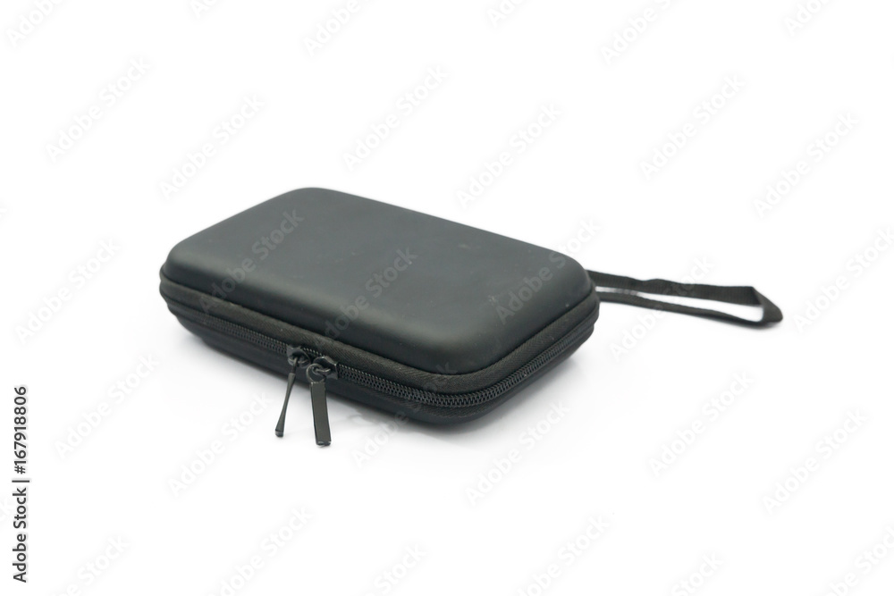 black protection bag with zipper isolated on white black protection bag with zipper isolated on white