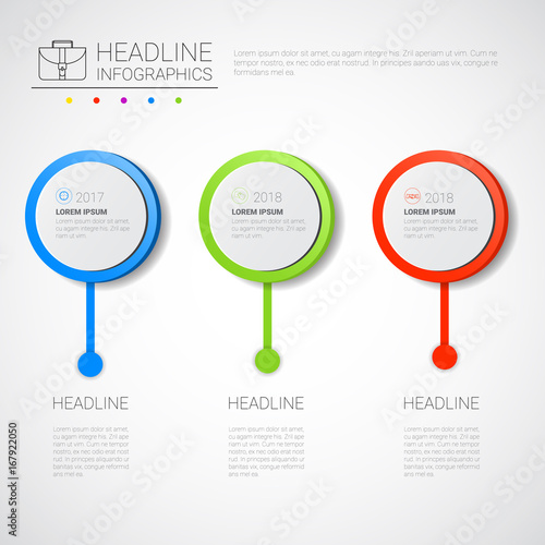 Headline Infographic Design Business Data Graphic Collection Presentation Copy Space Vector Illustration