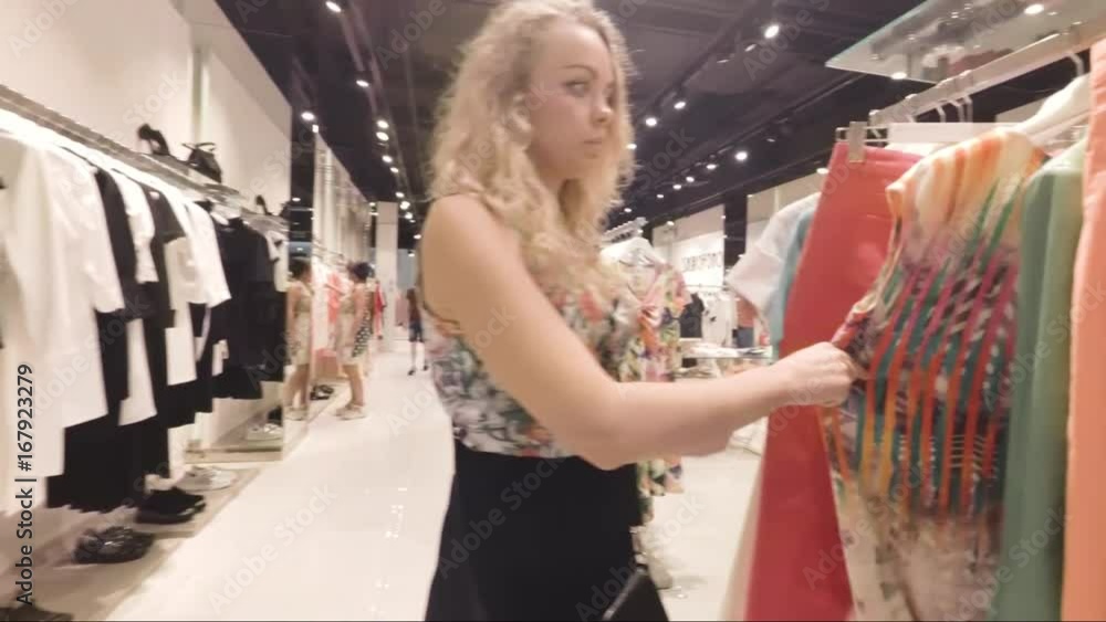 An unsatisfied girl can not find new clothes An unsatisfied girl can not find new clothes
