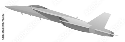 Modern Military Fighter Jet Aircraft Vector Illustration