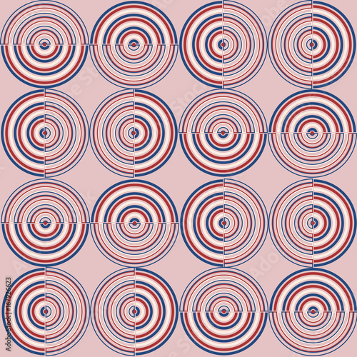 Seamless geometric pattern. sweet usa color fashion style  print. Vector repeating texture.