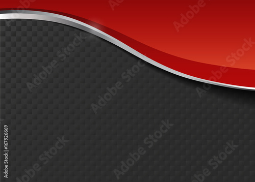 Red wavy corporate abstract background.