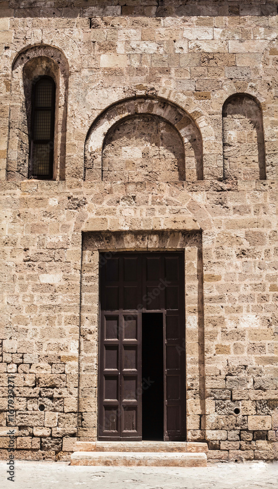 romanesque portal - italy