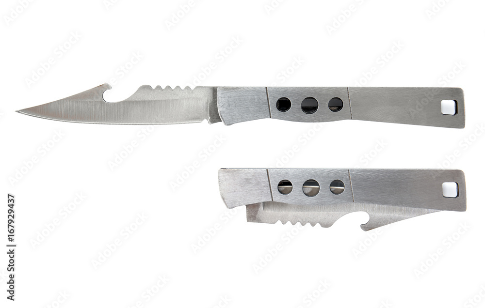 Folding knife isolated on white background.Pen knife isolated Folding knife isolated on white background.Pen knife isolated