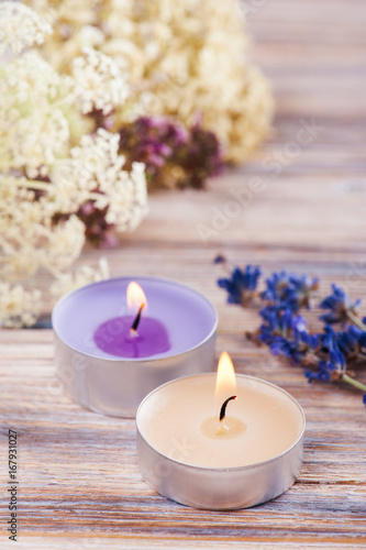 Spa composition with aroma candles