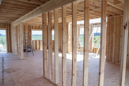Framework house - under construction.