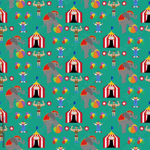 Circus seamless pattern