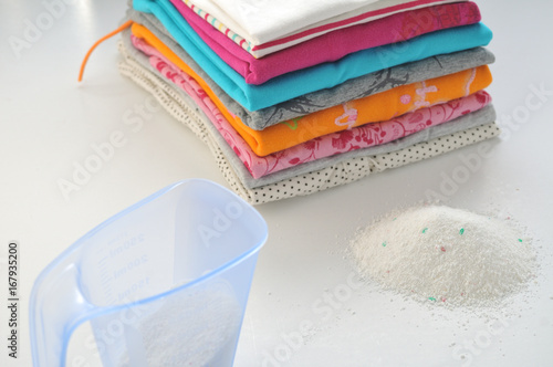 Washing powder for colored fabrics photo