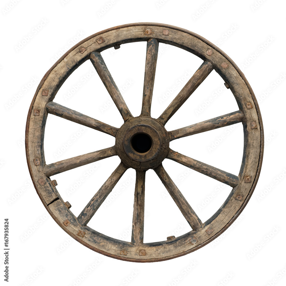 Old waggon wheel