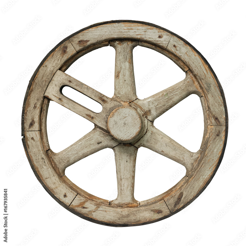 Old waggon wheel