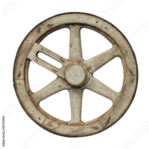 Old waggon wheel photo