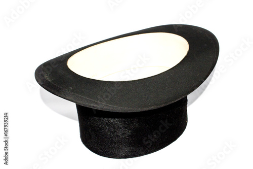Toppled Over Top Hat on White Background