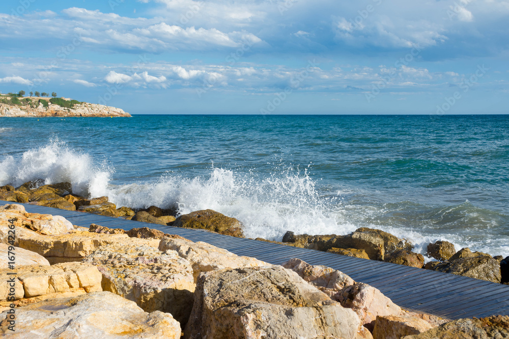 walking path along the sea