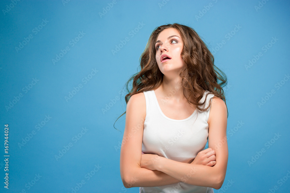 The portrait of disgusted woman The portrait of disgusted woman