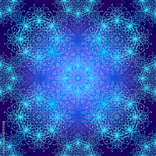 Vector seamless space pattern of mandalas