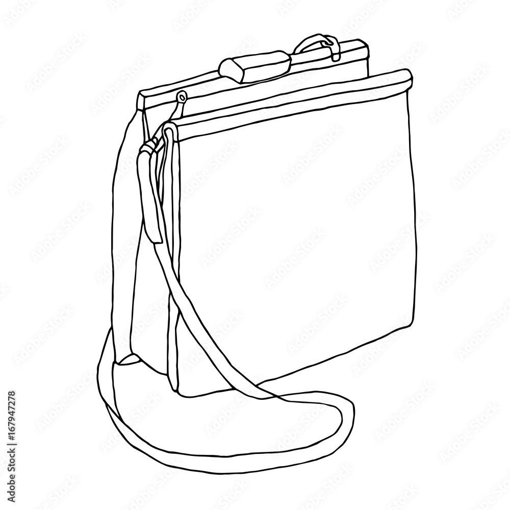 Hand-drawn Bag Icon Or Logo Template. Handbag Sketch Vector Illustration.  Royalty Free SVG, Cliparts, Vectors, and Stock Illustration. Image 92533833.