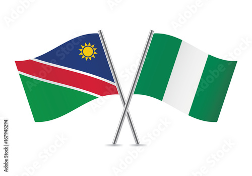 Free Download Namibia and Nigeria flags.Vector illustration. - GFXLoad