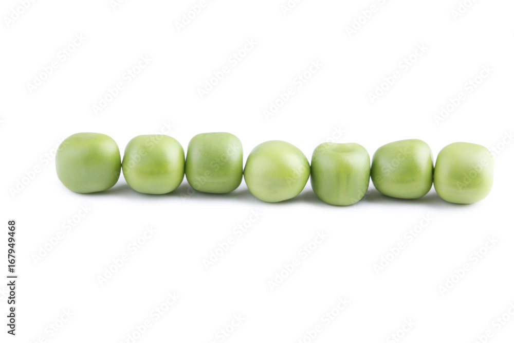 Fresh green peas isolated on white Fresh green peas isolated on white