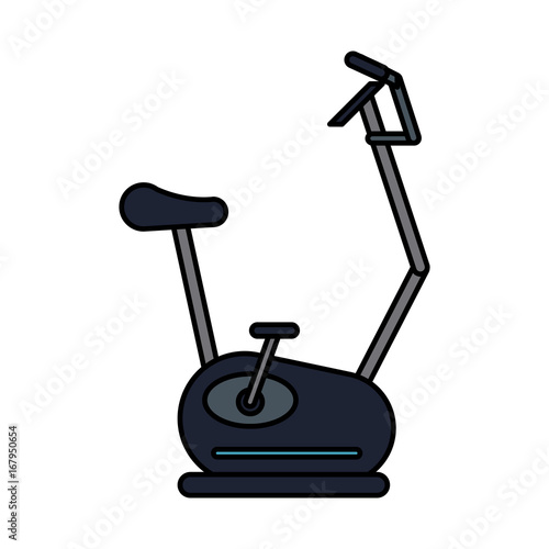 spinning or stationary bike fitness icon image vector illustration design 