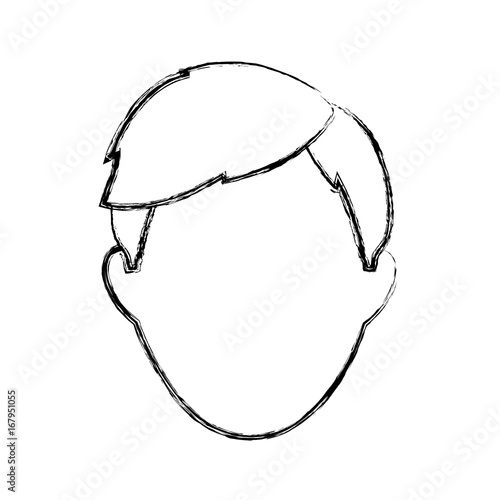 Man faceless profile