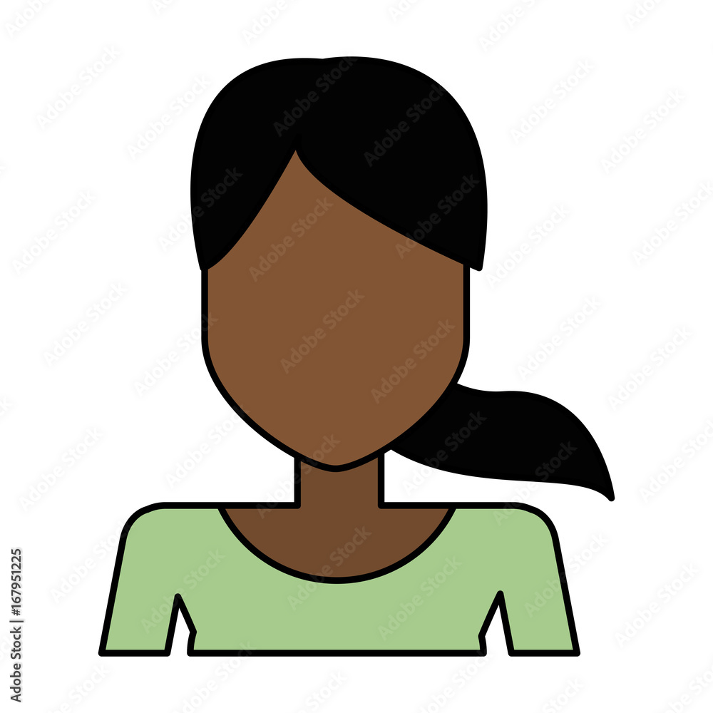 dark skin woman avatar icon image vector illustration design dark skin woman avatar icon image vector illustration design