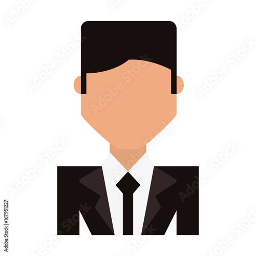 Businessman profile cartoon