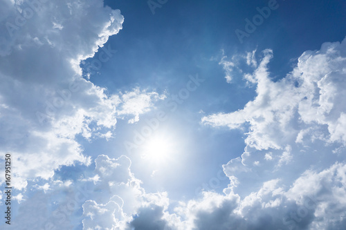 blue sky with clouds for background