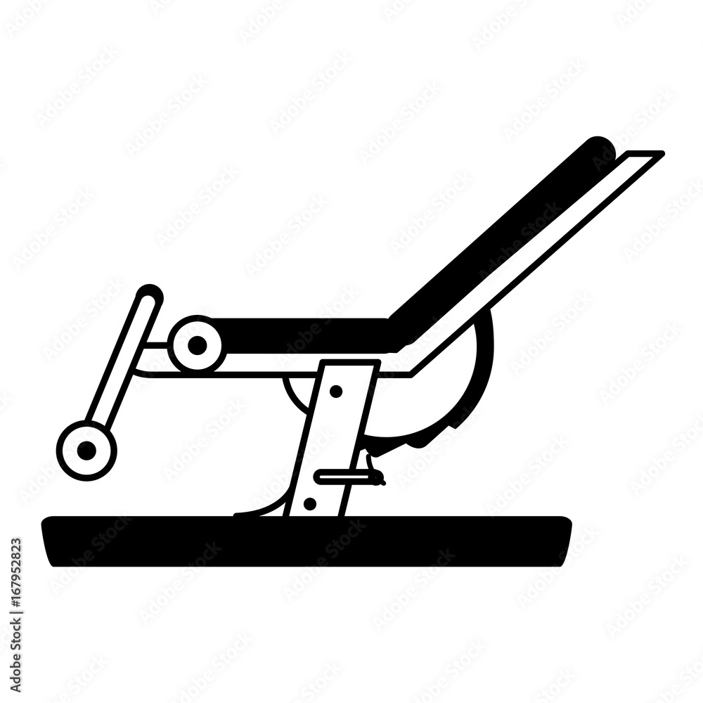 leg curl gym machine fitness icon image vector illustration design black and white leg curl gym machine fitness icon image vector illustration design black and white