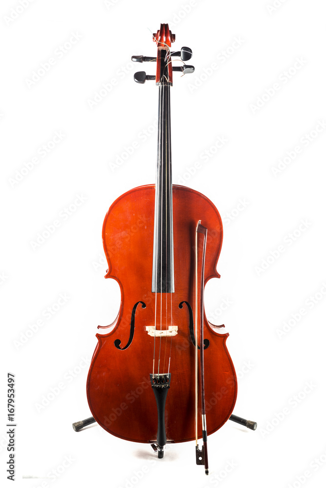 Fototapeta premium Old cello with his bow