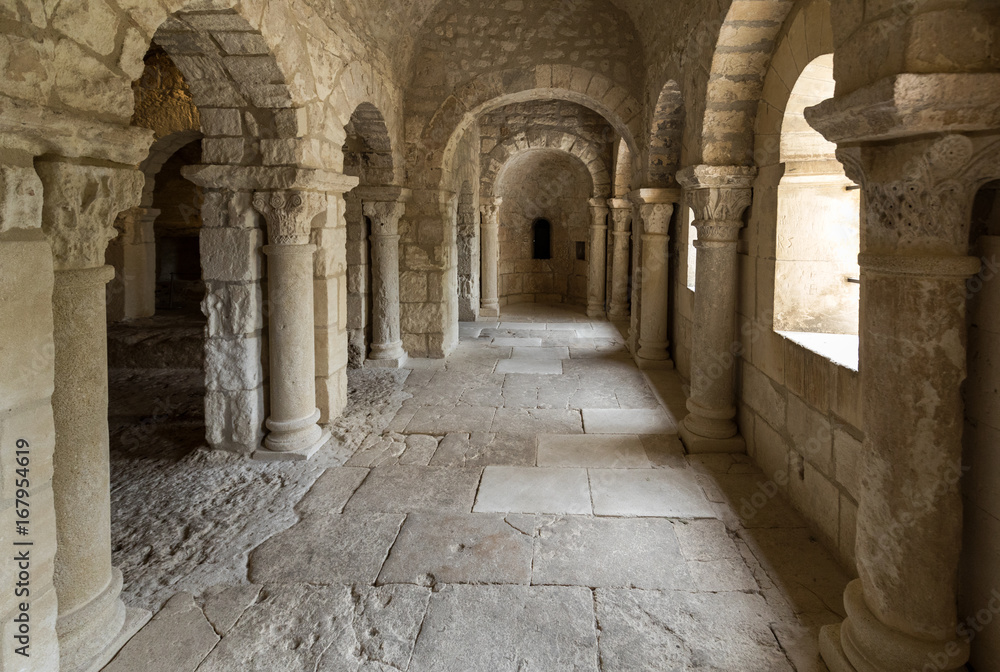 Romanesque Chapel of St. Peter in Montmajour Abbey near Arles, France Romanesque Chapel of St. Peter in Montmajour Abbey near Arles, France
