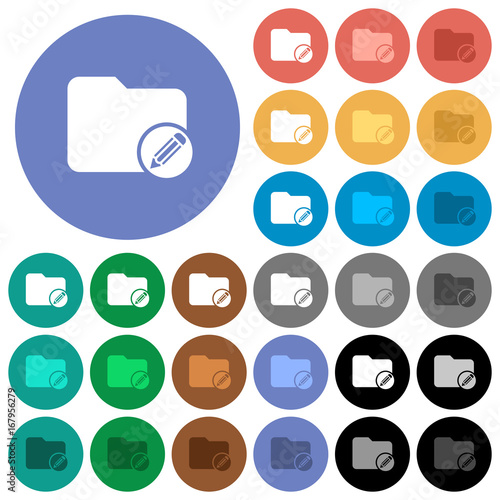 Edit directory round flat multi colored icons