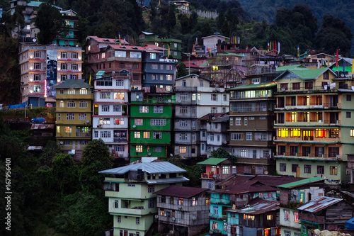 Evening at a small hill station in Sikkim